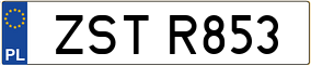 Trailer License Plate